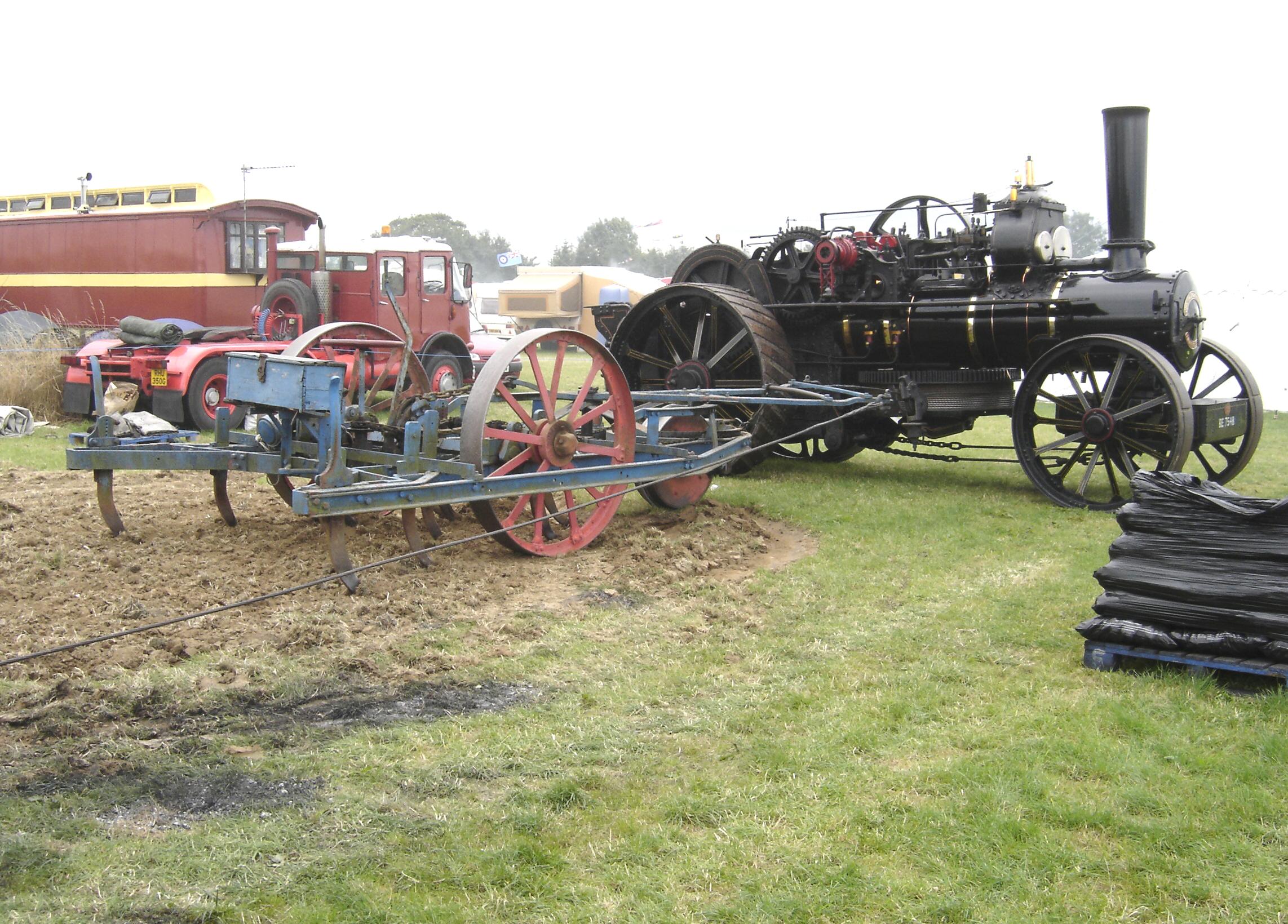 Restored Ploughing Engine & Plough