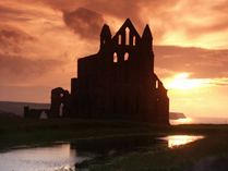 Whitby Abbey At Sunset