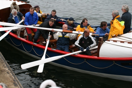 The Rowers Ready To Leave The Dockside